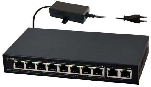 GIGABIT SWITCH DO KAMER 8x PoE PULSAR SG108-90W