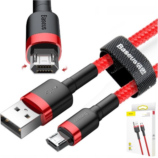 BASEUS DWUSTRONNY KABEL 2.4A 1M MICRO USB QC 3