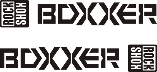 BOXXER ROCK SHOX czarna naklejka na amortyzator