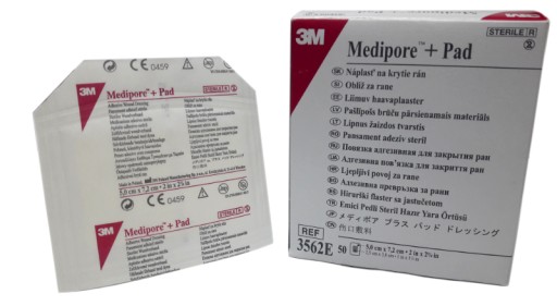 3M MEDIPORE + Pad 3562E 5cm x 7cm PLASTRY 5 SZTUK