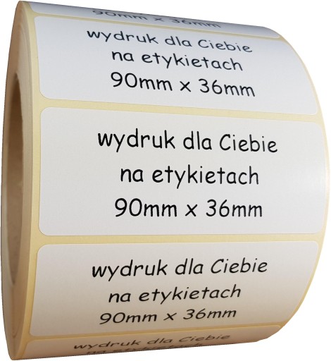etykiety z własnym nadrukiem projekt i druk naklejki opakowania 90/36mm TTR