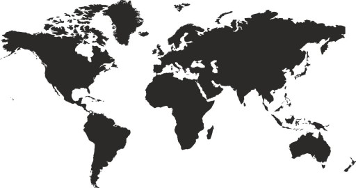 MAPA ŚWIATA SZABLON MALARSKI DO MALOWANIA ŚCIAN XL