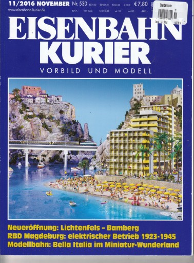 EISENBAHN KURIER 11/2016 Kolejki,modelarstwo!