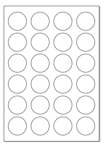 Etykiety samoprzylepne POŁYSK A4 fi 40mm 10 arkusz
