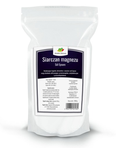 SÓL EPSOM GORZKA SIARCZAN MAGNEZU 1kg 100% NIEMCY