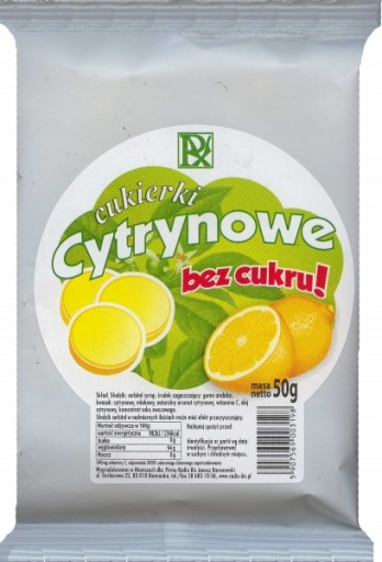 Cukierki cytrynowe b/c 50g Radix