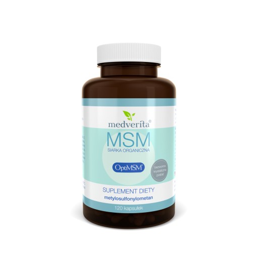 MSM 500mg OptiMSM siarka organiczna z USA 120 kaps