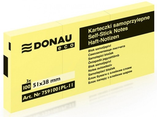 NOTESY KARTECZKI SAMOPRZYLEPNE 51X38 DONAU 3 SZT.