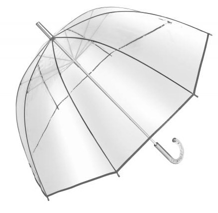 PARASOL PRZEŹROCZYSTY W KSZTAŁCIE DZWONU 101 cm