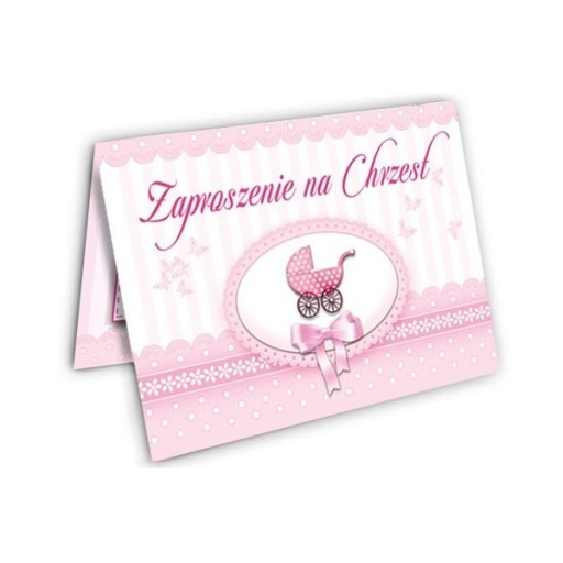 ZAPROSZENIA NA CHRZEST CHRZCINY DLA DZIEWCZYNKI