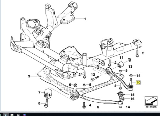 Wahacz lewy skośny BMW X5 E53 nr. 31126769717