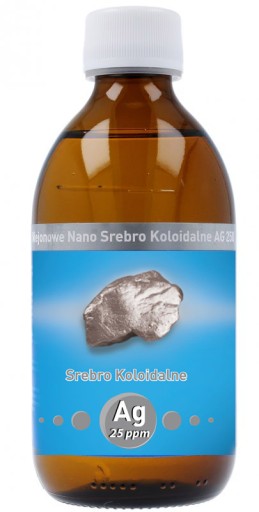 Niejonowe nano srebro koloidalne Ag 25 ppm grzyby