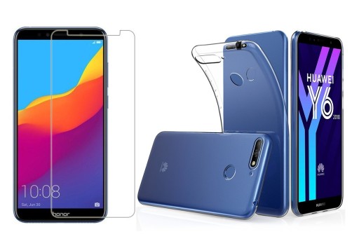 SZKŁO HARTOWANE + ETUI DO HUAWEI Y6 PRIME 2018