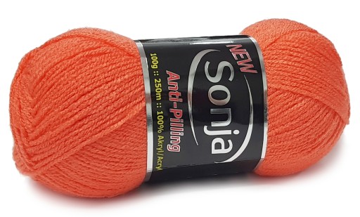 NEW SONJA 100% akryl ANTI-PILLING orange 54