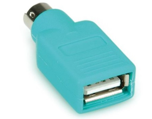 KONWERTER, ADAPTER, MYSZ PS2 NA USB ZIELONY