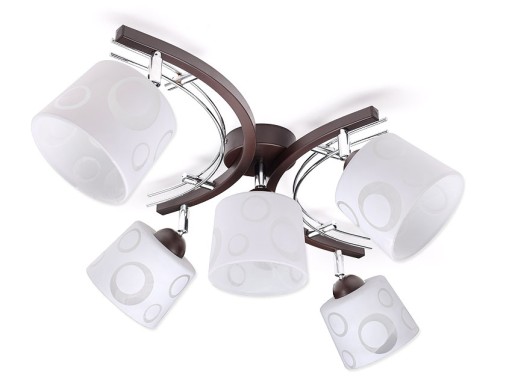 Lampa sufitowa plafon żyrandol 5xE27 klosz walec