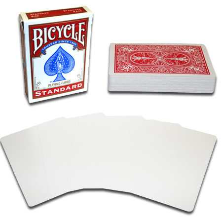 BICYCLE Gaff Karty do sztuczek ILUZJA Blank/Red