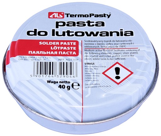 PASTA Lutownicza 40g do lutowania AG TermoPasty