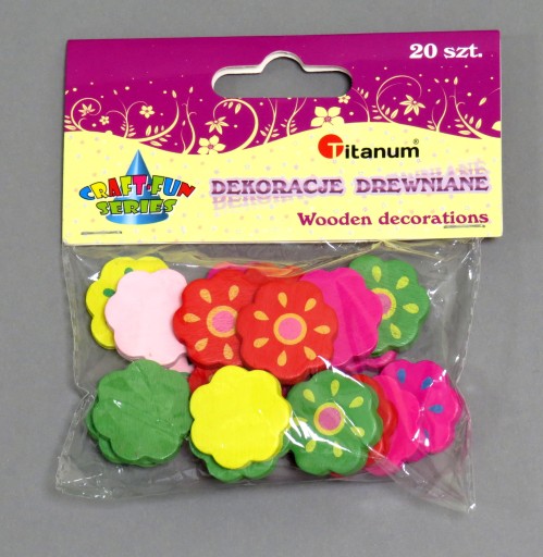 Dekoracje drewniane kwiaty mix 20 (WDC021) % BPZ