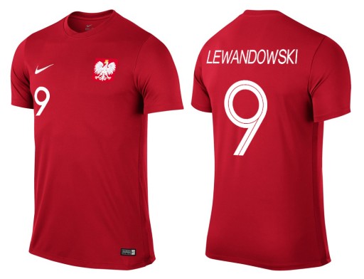 KOSZULKA NIKE POLSKA LEWANDOWSKI 2018 122-128