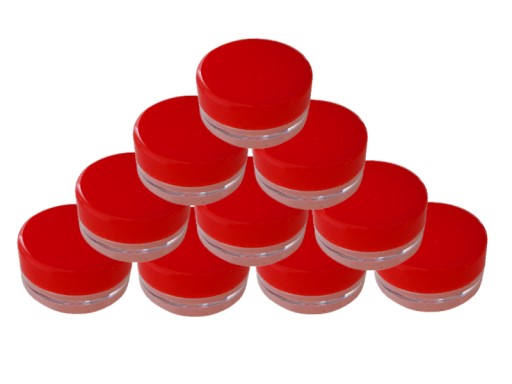 100szt POJEMNICZKI SŁOICZKI 3ml NA OZDOBY PRÓBKI