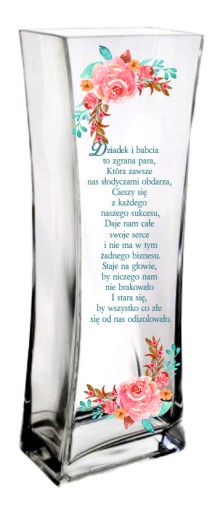 Wazon z nadrukiem prezent na dzień BABCI i DZIADKA
