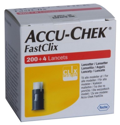 LANCETY IGŁY ACCU-CHEK FASTCLIX FAST CLIX 204 sztuki