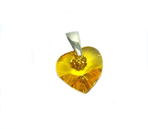 Wisiorek SERCE 10mm kryształ Swarovski SUNFLOWER