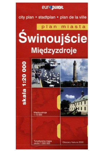 ŚWINOUJŚCIE MIĘDZYZDROJE 1:20 000 PLAN MIASTA MAPA