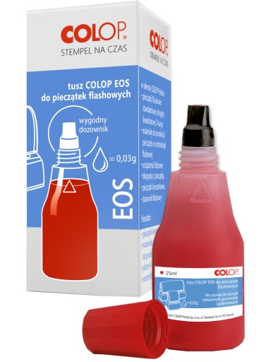 Tusz do pieczątek COLOP EOS 25 ml czerwony