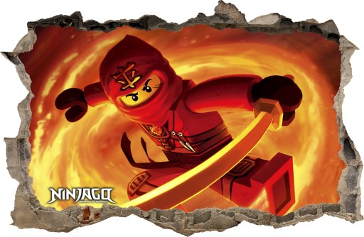 NAKLEJKI NA ŚCIANĘ Dziura LEGO NINJAGO 90 115x75cm