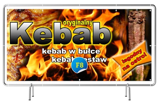 Baner reklamowy 2mx1m - KEBAB - Reklama