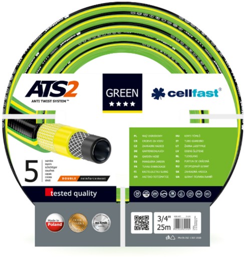 Wąż ogrodowy 3/4'' 25m Cellfast Green ATS2 15-120