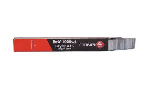 SZTYFTY GWOŹDZIE ocynk galw 1,2x15mm typ 300 SK200 GA18 gwoździarka 1tys