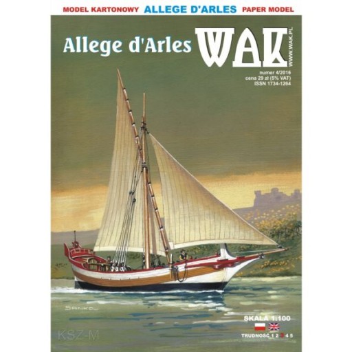 WAK 4/16 - Żaglowiec Allege d'Arles 1:100