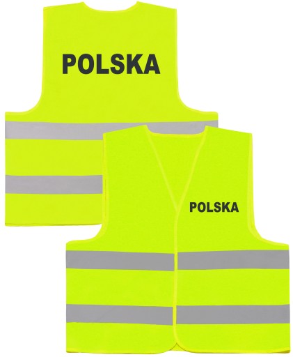 ODBLASKOWA KOSZULKA BHP NADRUK POLSKA NA MOTOR 3XL