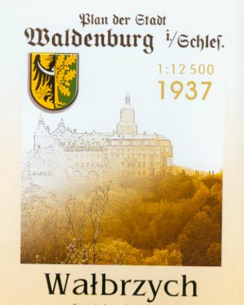 WALDENBURG WAŁBRZYCH 1937 PLAN 1 : 12 500 REPRINT