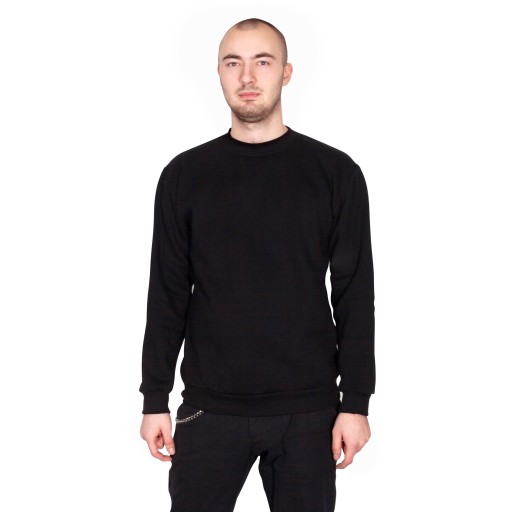 TheCo - Gładka bluza bez kaptura - czarny - XL