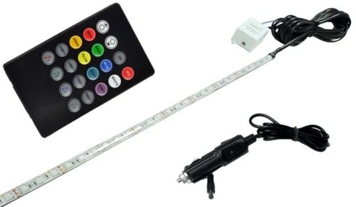 LED do bagażnika auta RGB 30cm PILOT MUSIC ELAST