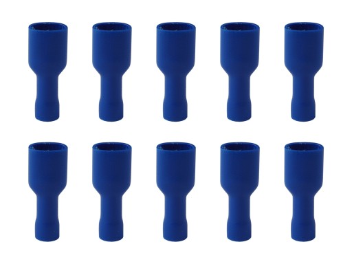 Konektor izolowany niebieski żeński 4.8mm - 10szt