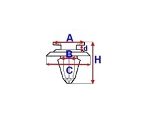 Клипса обшивка romix c606491 - фото