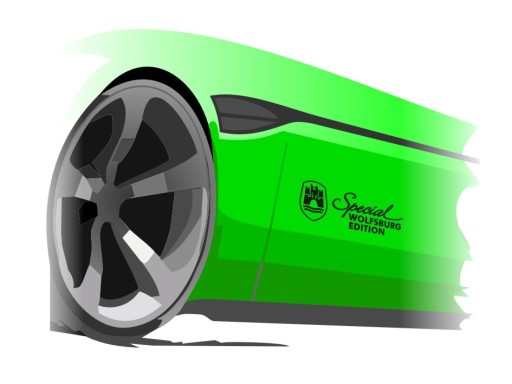 Наклейки vw golf passat wolfsburg edition 2 szt.1 - фото