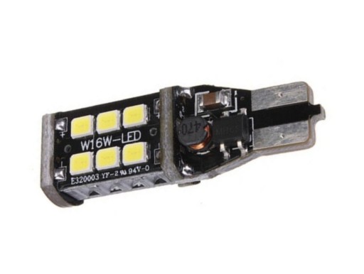Лампочка led t15 12v canbus 560lm w16w1 - фото
