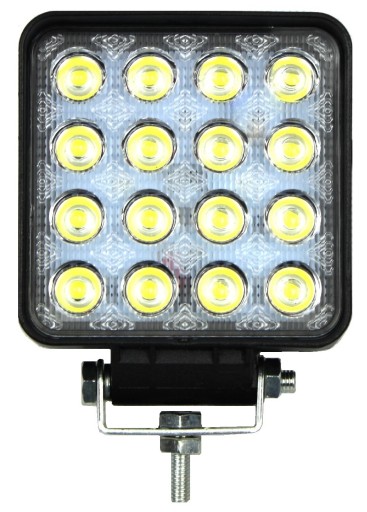 Фара рабочая 16 led противотуманка 48w 12v 24v лед1 - фото