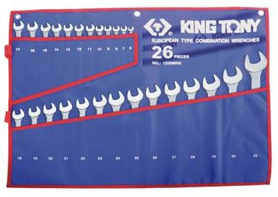 KING TONY НАБОР ПЛОСКОЙ СЕТКИ КЛАССЫ 26 ШТ. 6-32 мм
