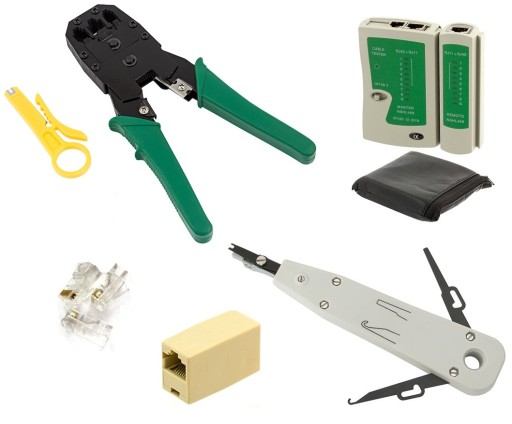 Zaciskarka Tester Kabli Rj45 Wtyki 50 Sztuk Rj45 5193925167 Zaciskarka Tester Kabli Rj45 Wtyki 50 Sztuk Rj45 5193925167