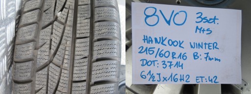 wheels discs tyres metal AUDI A3 8V0 R16 7mm M+S