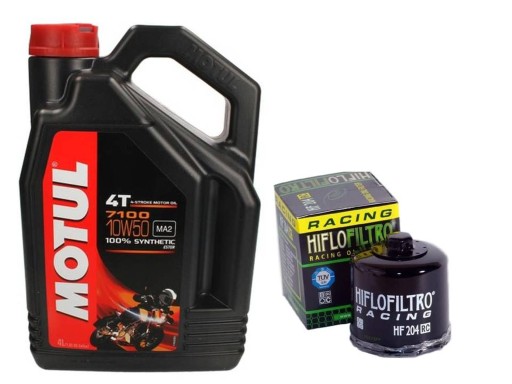 Масло MOTUL 7100 10 W 50 4л + фильтр Hiflo Racing