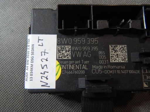 AUDI A4 B9 module door rear part 8W0959395