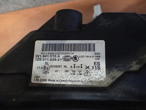 light front left SKODA SUPERB III BI-XENON SKR